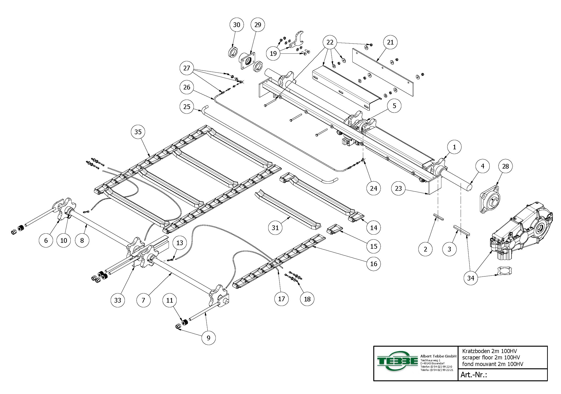 Bodemketting 2m 100HV